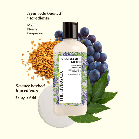 Clarifying Shampoo with GRAPESEED + METHI for Dandruff & Itchy Scalp