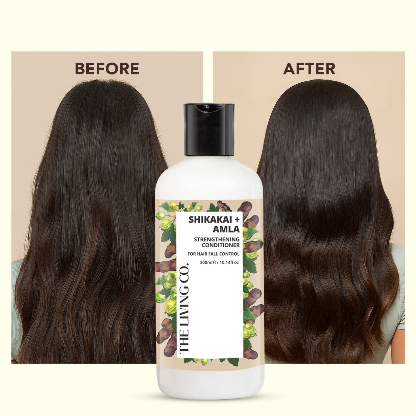 Strengthening Conditioner with SHIKAKAI + AMLA for Hair Fall Control - 300ml