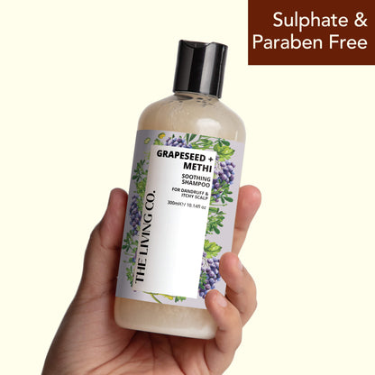 Clarifying Shampoo with GRAPESEED + METHI for Dandruff & Itchy Scalp