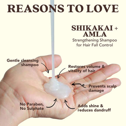 Strengthening Shampoo with SHIKAKAI + AMLA for Hair Fall Control